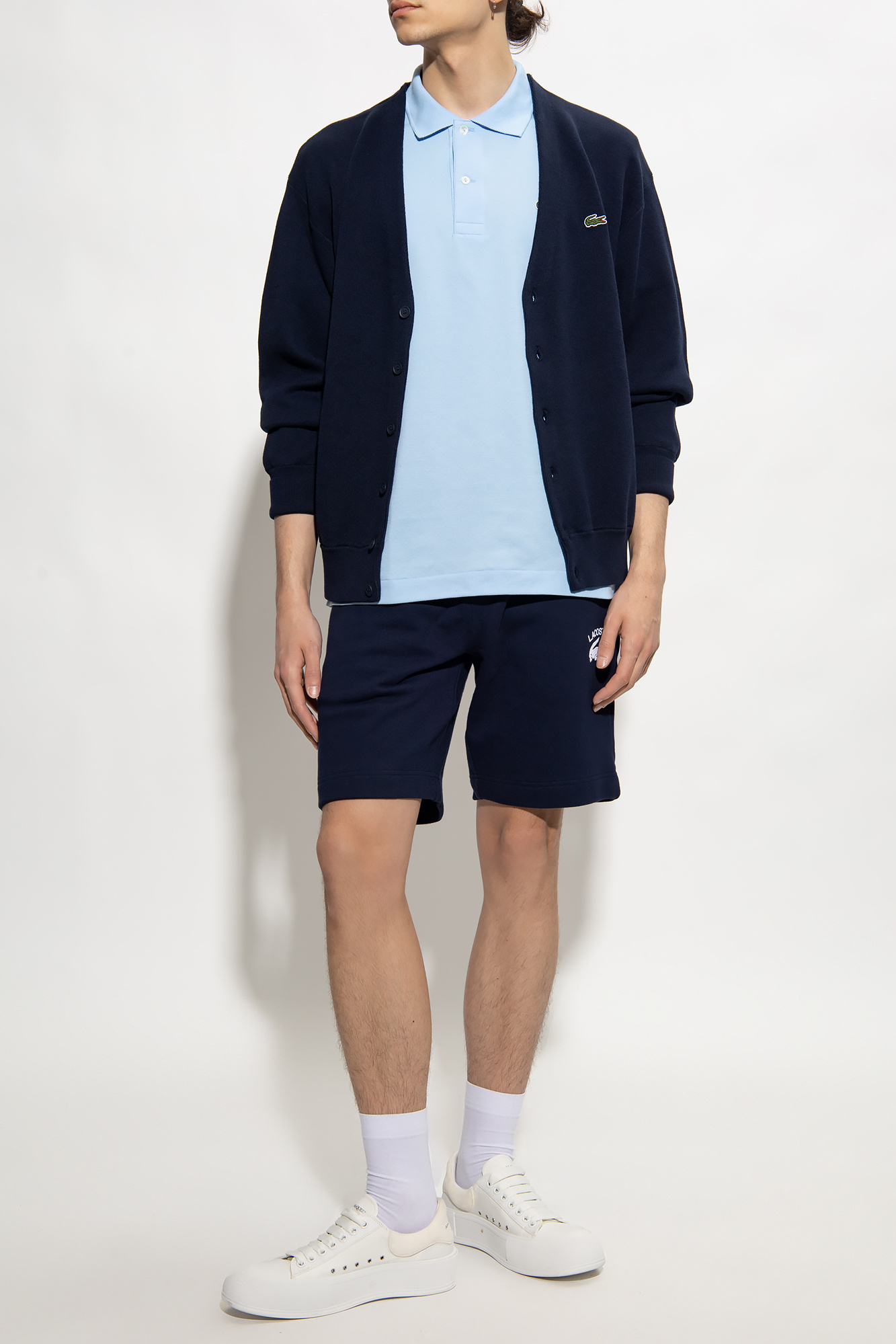 Navy blue Cardigan with logo Lacoste - Vitkac Canada